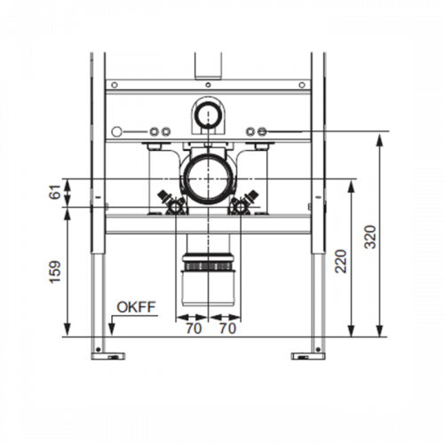 картинка TECE Монтажный комплект TECEone для установки с застенными модулями TECEprofil; для монтажа сухим способом от магазина Сантехстрой