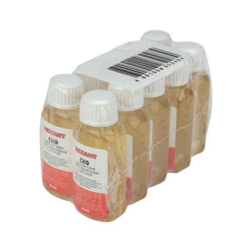 картинка Флюс для пайки REXANT,  СКФ (спирто-канифольный),  30 мл,  с кисточкой,  флакон от магазина Сантехстрой