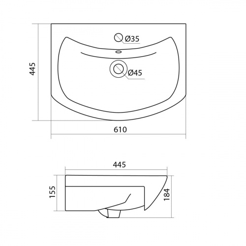 картинка Раковина Santek Балтика 60 1.WH11.0.246 от магазина Сантехстрой