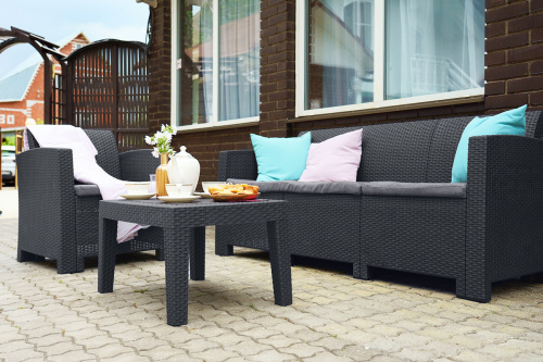 картинка B:Rattan Комплект мебели Arizona Set Max, антрацит (на 5 персон) от магазина Сантехстрой
