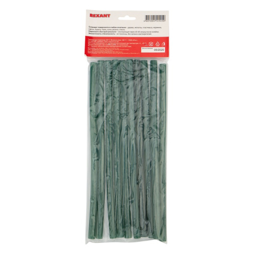 картинка Стержни клеевые Ø11мм,  270мм,  зеленые (10 шт/уп),  хедер REXANT от магазина Сантехстрой