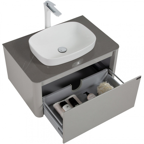 картинка Комплект мебели для ванной Black&White Universe U915.800 80 915800 подвесной Glossy light grey от магазина Сантехстрой