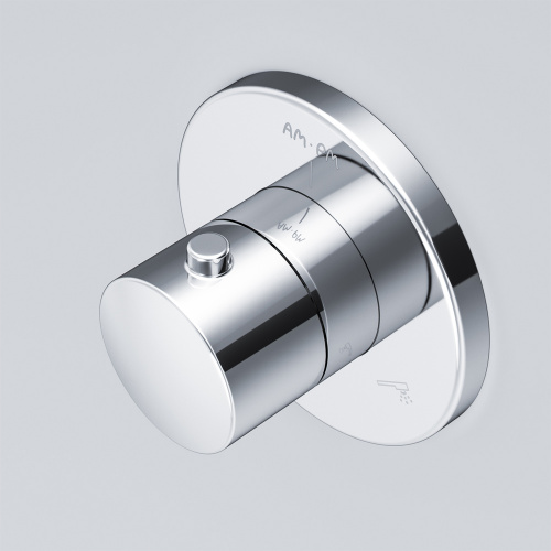 картинка F0800100 Переключатель на три положения, монтируемый в стену, хром, шт. от магазина Сантехстрой