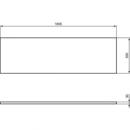 картинка Фронтальная панель 1800 для прямоугольной ванны Ideal Standard i.life, акрил, белый (T478601) от магазина Сантехстрой