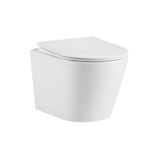 картинка Унитаз подвесной Grossman GR-4477MSQ (485х360х330) безободковый,смыв торнадо,белый матовый с тонкой крышкой,микролифт,1 место от магазина Сантехстрой