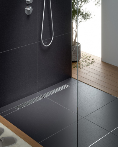 картинка Душевой лоток TIMO Drain System 600  с вставкой "lines", Сатин (DS230106/01) от магазина Сантехстрой