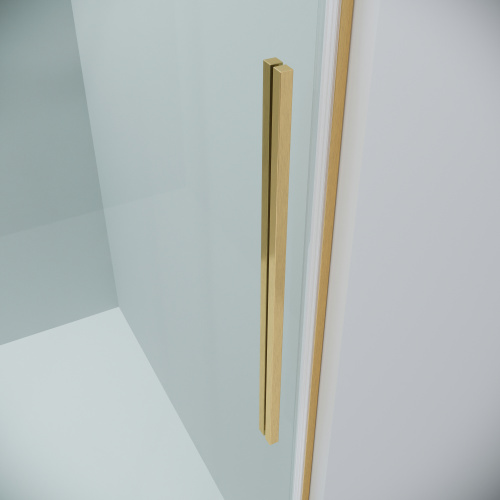 картинка Душевое ограждение Grossman Galaxy 100.K33.01.110.32.00-200.K33.01.80.32.00 (110х80х195) раздвижная,золото сатин,стекло прозрачное,2 места от магазина Сантехстрой