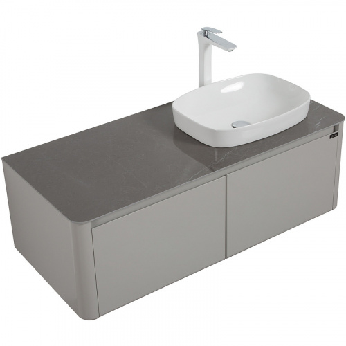 картинка Комплект мебели для ванной Black&White Universe U915.1200 R 120 R 9151200R подвесной Glossy light grey от магазина Сантехстрой