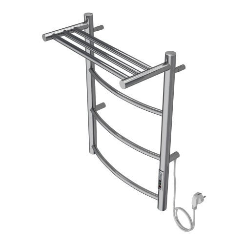 картинка Полотенцесушитель электрический AZARIO VERONA 400/600 3 секции, с полкой, диммер справа, хром (AZ04846P) от магазина Сантехстрой