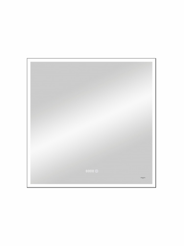 картинка Зеркало Reflection Ghost с LED подсветкой, сенсором и часами 800х800 от магазина Сантехстрой