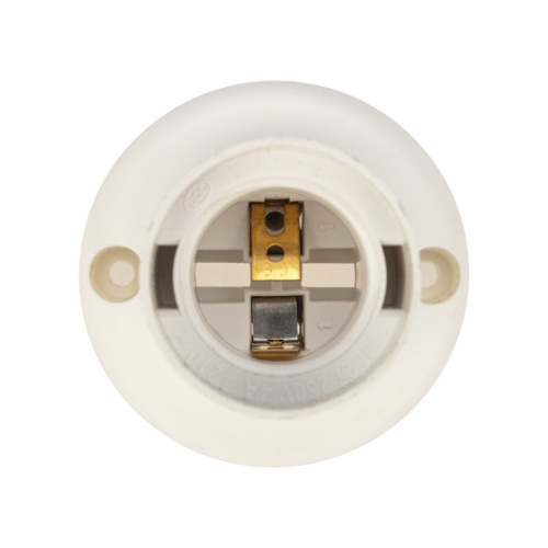 картинка Патрон пластиковый настенный Е27 наклонный,  белый c этикеткой REXANT от магазина Сантехстрой