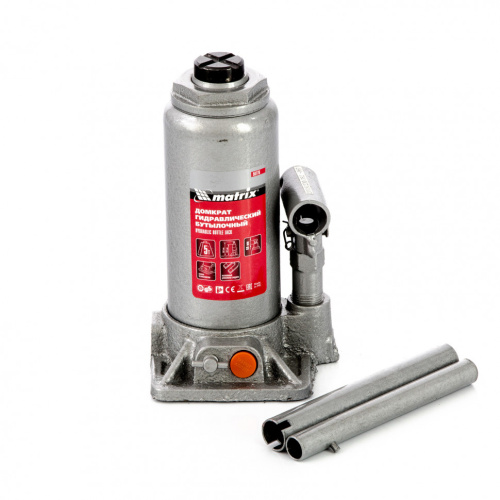 картинка Домкрат гидравлический бутылочный, 5 т, h подъема 197-382 мм, в пластиковом кейсе Matrix от магазина Сантехстрой