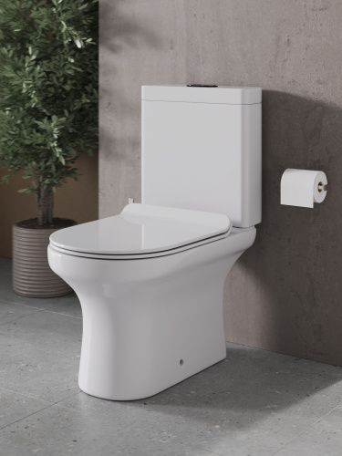 картинка Agger AT04000 унитаз-компакт безободковый, сиденье с микролифтом от магазина Сантехстрой