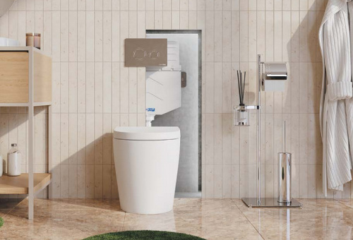 картинка Смывной бачок WasserKRAFT Aller 10TLT.031.ME.MG01 для унитаза с клавишей смыва Золото матовое от магазина Сантехстрой