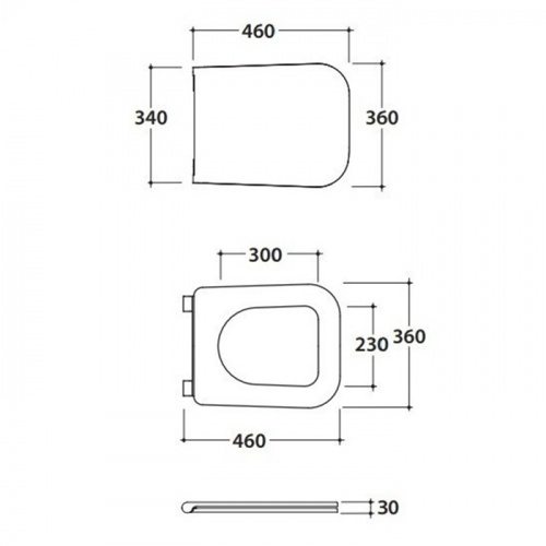 картинка GLOBO Stone Сиденье для унитазов 52см STS03/ST004/STS05/ST002, цвет белый (микролифт) от магазина Сантехстрой