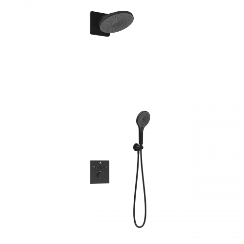 картинка Душевой комплект Inspire VSFW-3I21MT5MB встраиваемый, термостатический, двухрежимный, черный от магазина Сантехстрой