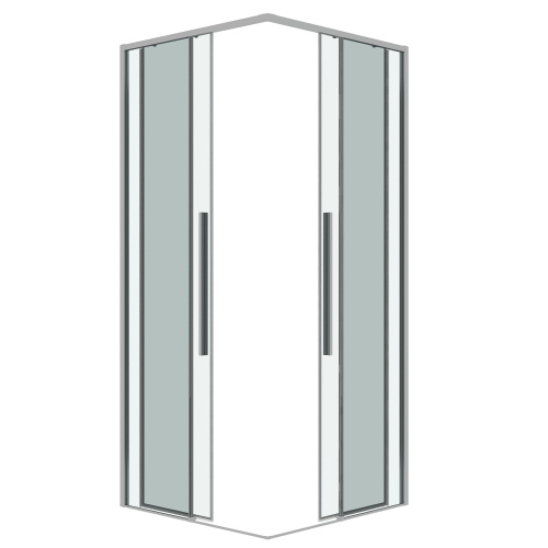 картинка Душевое ограждение Grossman Galaxy 300.K33.01.8080.10.00 (80х80х195) квадрат,раздвижная,хром,стекло прозрачное, 1 место от магазина Сантехстрой