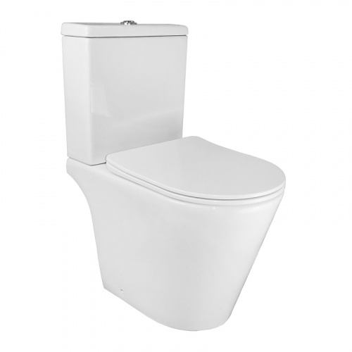 картинка Унитаз-компакт Azario Flin 365х590х790 напольный, безободковый с быстросъемным сиденьем микролифт (AZ-1363C) от магазина Сантехстрой