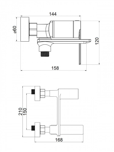фото orange berni m09-100b смеситель для ванны/душа