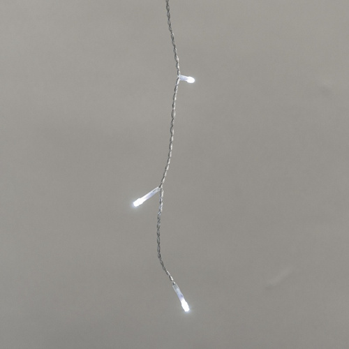 картинка Гирлянда светодиодная Айсикл (бахрома) 5х0,6м,  с эффектом мерцания,  прозрачный провод,  IP44, 230В,  диоды БЕЛЫЕ,  112LED NEON-NIGHT от магазина Сантехстрой