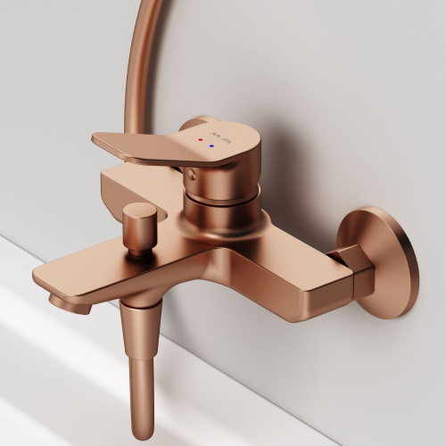 фото f85a10044 x-joy, смеситель д/ванны/душа, роз. золото