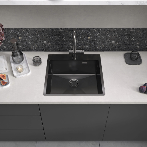 картинка Кухонная мойка Reflexion Iseo RX2250BL оружейная сталь от магазина Сантехстрой