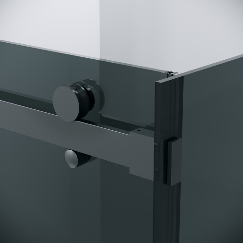 картинка Душевое ограждение Grossman Classic 100.K33.04.120.21.10-200.K33.04.80.21.10 (120х80х195) раздвижная,черный матовый,стекло тонированное,2 места от магазина Сантехстрой