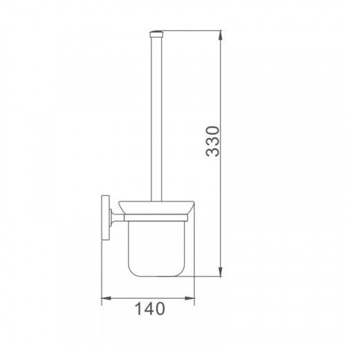 картинка Ершик Haiba хром (HB1910) от магазина Сантехстрой