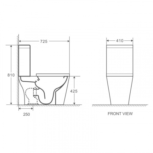 картинка Унитаз напольный Azario Parma 705х400х810 с бачком и сидением микролифт (AZ-2002) от магазина Сантехстрой