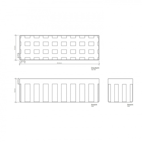 картинка DECOR WALTHER DW 355 Бокс универсальный 30.5x9.5x9.5см, цвет: черный матовый от магазина Сантехстрой
