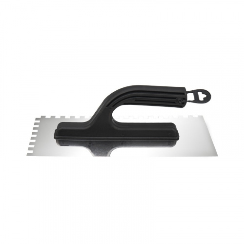 картинка Гладилка нержавеющая 130х270 мм,  зуб 4х4 мм,  пластиковая ручка REXANT от магазина Сантехстрой