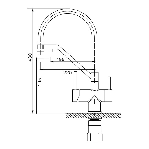 картинка Смеситель Splenka для кухни со съемным гибким изливом, с магнитным фиксатором излива, с подключением фильтра питьевой воды (S70.62.06) от магазина Сантехстрой