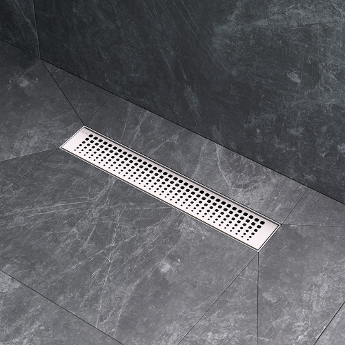 картинка W01SC-P11-040-01SB MasterFlow Трап для душа линейный универс затвор Cut Gradient 40см цвет сталь мат от магазина Сантехстрой