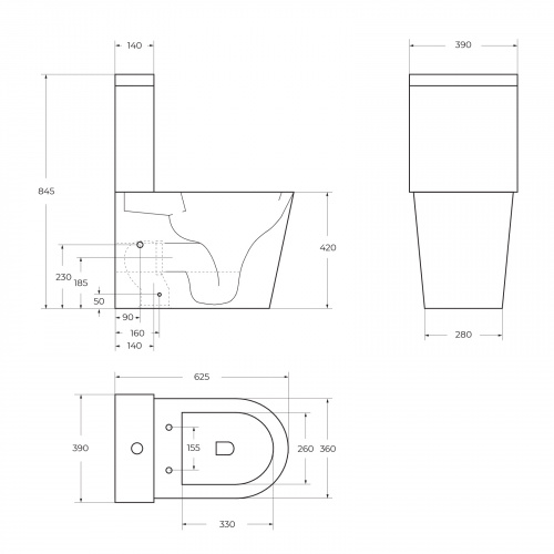 картинка Унитаз-компакт безободковый со смывом TORNADO BelBagno FLAY-TOR BB2149CP-TOR от магазина Сантехстрой