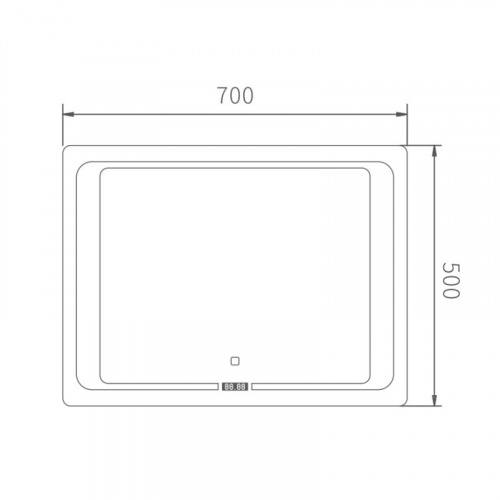 картинка Зеркало Haiba с LED подсветкой  70x50 (HB664) от магазина Сантехстрой