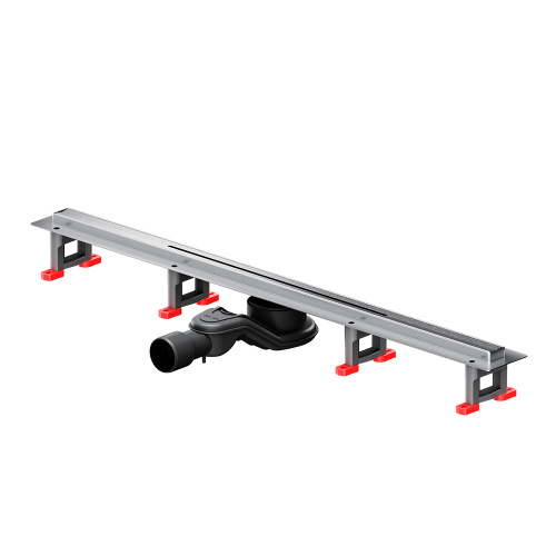 картинка W01SC-S11-080-05SB MasterFlow Трап для душа линейный универс затвор Slim line 80см цвет сталь мат от магазина Сантехстрой