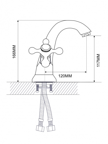 картинка Смеситель Ammore A1081-A для раковины, чёрный от магазина Сантехстрой