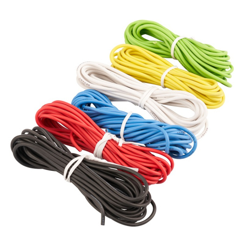 картинка Набор автопровода REXANT «Радуга» 1х0,75 мм,  6 цветов (белый,  желтый,  зеленый,  красный,  синий,  черный) по 3 метра от магазина Сантехстрой