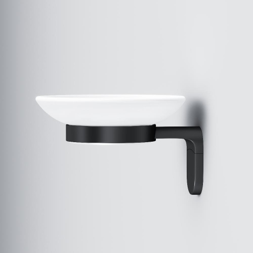 картинка A8434222 X-Joy Стеклянная мыльница с настенным держателем от магазина Сантехстрой