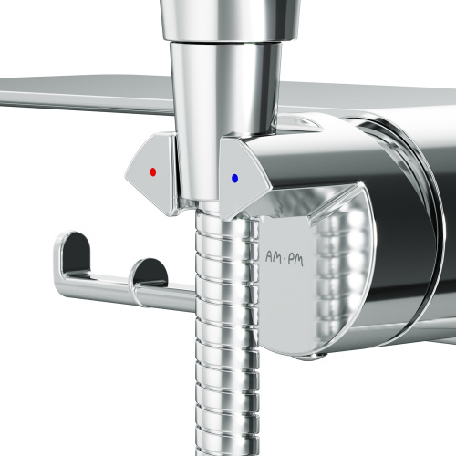 картинка F0H8F900 Func, гигиенический набор со смесителем для душа с полкой, хром, шт. от магазина Сантехстрой