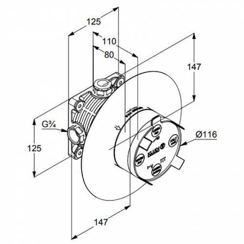 картинка Скрытая часть Kludi 88011 от магазина Сантехстрой