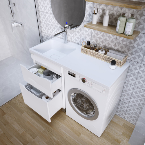 картинка Раковина "КАМИЛЛА-110 см" левая чаша + кронштейн от магазина Сантехстрой