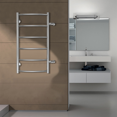 картинка Полотенцесушитель водяной AZARIO VERONA 400/800 6 секций, боковое подключение, 1", хром (AZ04548) от магазина Сантехстрой