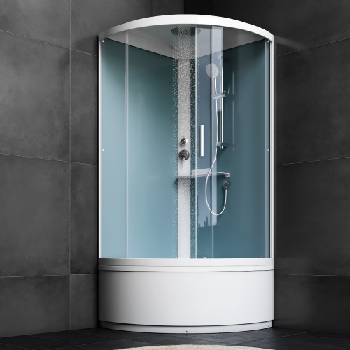 картинка W88C-401A-090WT X-Joy Deep кабина душевая  90x90, 1/4 круга,  профиль белый, стекло прозрачное от магазина Сантехстрой