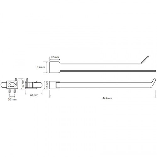 картинка Полотенцедержатель 44,5 см Bemeta Organic 157004101 от магазина Сантехстрой