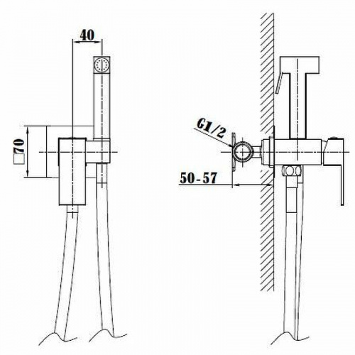 картинка Гигиенический душ со смесителем Vincea VHFW-102CH Хром от магазина Сантехстрой