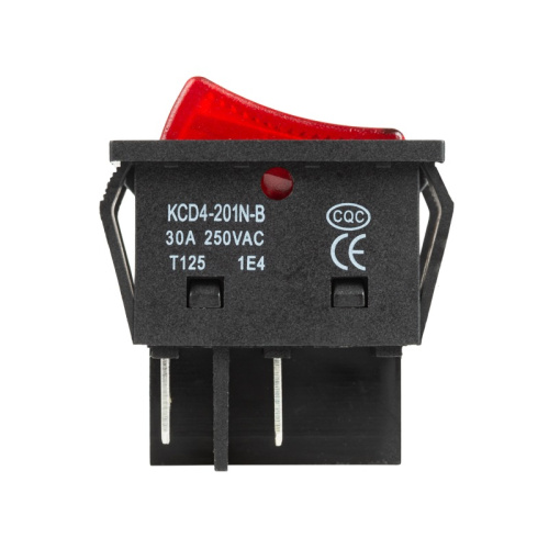 картинка Выключатель клавишный 250V 30А (4с) ON-OFF красный с подсветкой (RWB-502) REXANT от магазина Сантехстрой