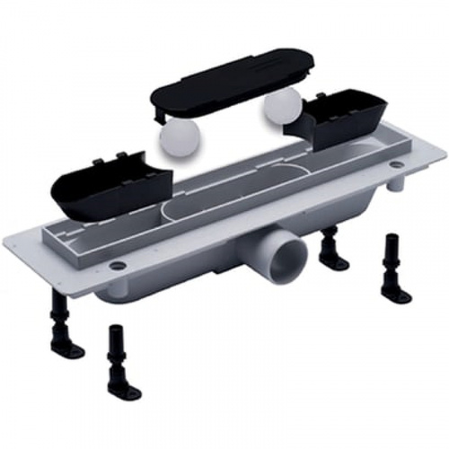 картинка Душевой лоток PlastBrno Design 4 40 SZA4400 с решеткой Хром / под плитку от магазина Сантехстрой