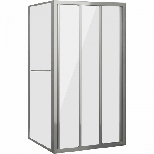 картинка Душевой уголок Grossman Alba 90х90 GR-9090Al1 профиль Хром стекло прозрачное от магазина Сантехстрой