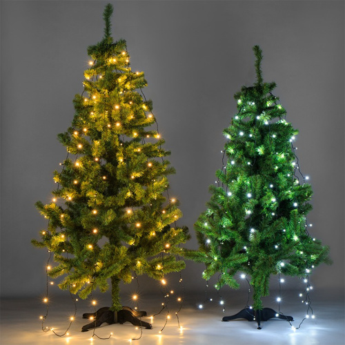 картинка Елочная гирлянда с кольцом,  7 нитей по 1,8 метра,  цвет диодов теплый белый,  не соединяется от магазина Сантехстрой